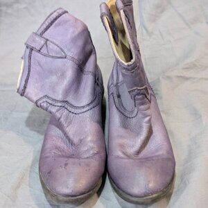 Frye Carson Shortie Iridescent Purple Youth Size 2